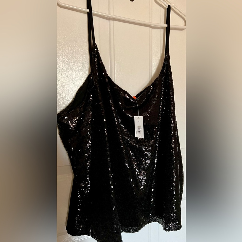 - Party camisole with black sequins NWT, plus size 3X